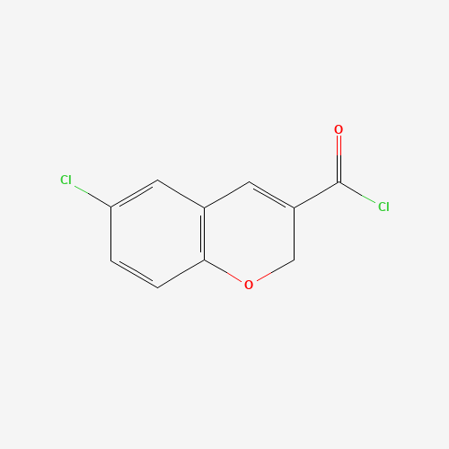 6-CHLORO-2H-1-BENZOPYRAN-3-CARBONYL CHLORIDE chemical structure 6-CHLORO-2H-1-BENZOPYRAN-3-CARBONYL CHLORIDE (CAS: 306935-54-6) - Chemical Structure and Molecular Formula