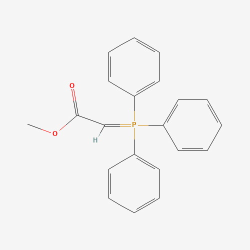 Methyl (triphenylphosphoranylidene)acetate chemical structure Methyl (triphenylphosphoranylidene)acetate (CAS: 2605-67-6) - Chemical Structure and Molecular Formula