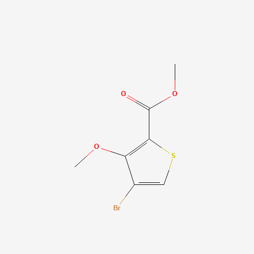 METHYL 4-BROMO-3-METHOXYTHIOPHENE-2-CARBOXYLATE chemical structure METHYL 4-BROMO-3-METHOXYTHIOPHENE-2-CARBOXYLATE (CAS: 110545-67-0) - Chemical Structure and Molecular Formula