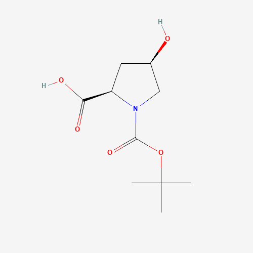 (2R,4R)-N-Boc-4-hydroxypyrrolidine-2-carboxylic acid chemical structure (2R,4R)-N-Boc-4-hydroxypyrrolidine-2-carboxylic acid (CAS: 135042-12-5) - Chemical Structure and Molecular Formula