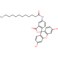 5-Dodecanoylaminofluorescein (CAS: 107827-77-0) - Chemical Structure and Molecular Formula 