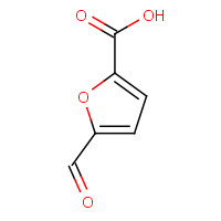 5-FORMYL-2-FURANCARBOXYLIC ACID (CAS: 13529-17-4) - Chemical Structure and Molecular Formula 