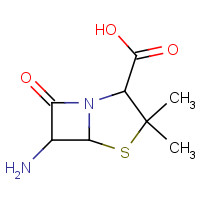 6-Aminopenicillanic acid (CAS: 551-16-6) - Chemical Structure and Molecular Formula 
