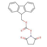 N-(9-Fluorenylmethoxycarbonyloxy)succinimide (CAS: 82911-69-1) - Chemical Structure and Molecular Formula 