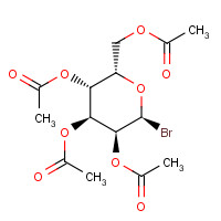 2,3,4,6-Tetra-O-acetyl-alpha-D-glucopyranosyl bromide (CAS: 572-09-8) - Chemical Structure and Molecular Formula 