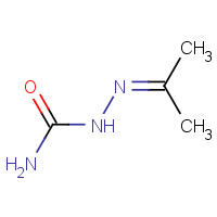 ACETONE SEMICARBAZONE (CAS: 110-20-3) - Chemical Structure and Molecular Formula 
