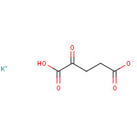 Potassium hydrogen 2-oxoglutarate (CAS: 997-43-3) - Chemical Structure and Molecular Formula 