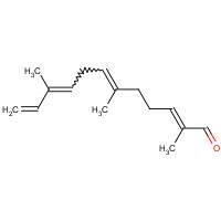 (E,E,E)-2,6,10-trimethyldodeca-2,6,9,11-tetraen-1-al (CAS: 17909-77-2) - Chemical Structure and Molecular Formula 