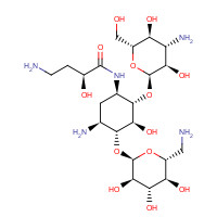AMIKACIN (CAS: 37517-28-5) - Chemical Structure and Molecular Formula 