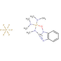 Benzotriazol-1-yloxytris(dimethylamino)-phosphonium hexafluorophosphate (CAS: 56602-33-6) - Chemical Structure and Molecular Formula 