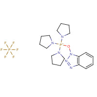 Benzotriazole-1-yl-oxytripyrrolidinophosphonium hexafluorophosphate (CAS: 128625-52-5) - Chemical Structure and Molecular Formula 