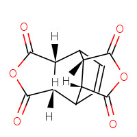 Bicyclo[2.2.2]oct-7-ene-2,3,5,6-tetracarboxylic acid dianhydride (CAS: 1719-83-1) - Chemical Structure and Molecular Formula 
