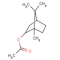Bornyl acetate (CAS: 76-49-3) - Chemical Structure and Molecular Formula 