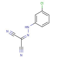 CARBONYL CYANIDE 3-CHLOROPHENYLHYDRAZONE (CAS: 555-60-2) - Chemical Structure and Molecular Formula 