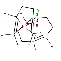 Chloro(1,5-cyclooctadiene)iridium(I) dimer (CAS: 12112-67-3) - Chemical Structure and Molecular Formula 