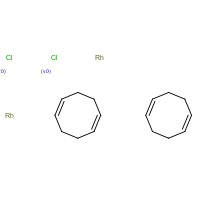Chloro(1,5-cyclooctadiene)rhodium(I) dimer (CAS: 12092-47-6) - Chemical Structure and Molecular Formula 