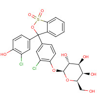 CHLOROPHENOL RED-BETA-D-GALACTOPYRANOSID (CAS: 99792-79-7) - Chemical Structure and Molecular Formula 