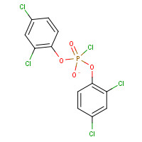 Bis(2,4-dichlorophenyl) chlorophosphate (CAS: 14254-41-2) - Chemical Structure and Molecular Formula 