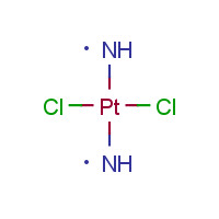 CIS-PLATINUM (II) DIAMMINE DICHLORIDE (CAS: 15663-27-1) - Chemical Structure and Molecular Formula 