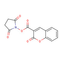 (2,5-Dioxopyrrolidin-1-yl) 2-oxochromene-3-carboxylate (CAS: 148627-84-3) - Chemical Structure and Molecular Formula 