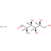 D-Glucosamine hydrochloride (CAS: 66-84-2) - Chemical Structure and Molecular Formula 
