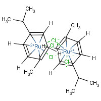Dichloro(p-cymene)ruthenium(II) dimer (CAS: 52462-29-0) - Chemical Structure and Molecular Formula 