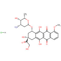 Doxorubicin hydrochloride (CAS: 25316-40-9) - Chemical Structure and Molecular Formula 