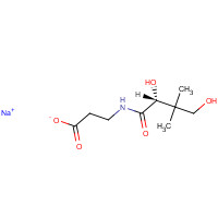 Sodium D-pantothenate (CAS: 867-81-2) - Chemical Structure and Molecular Formula 