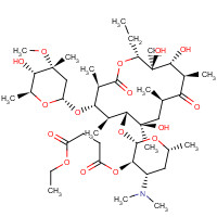 Erythromycin ethylsuccinate (CAS: 1264-62-6) - Chemical Structure and Molecular Formula 