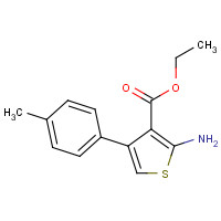 ETHYL 2-AMINO-4-(4-METHYLPHENYL)-3-THIOPHENECARBOXYLATE (CAS: 15854-08-7) - Chemical Structure and Molecular Formula 