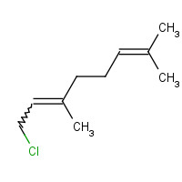 GERANYL CHLORIDE (CAS: 5389-87-7) - Chemical Structure and Molecular Formula 