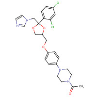 Ketoconazole (CAS: 65277-42-1) - Chemical Structure and Molecular Formula 