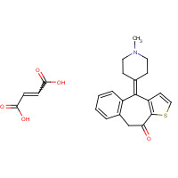 Ketotifen fumarate (CAS: 34580-14-8) - Chemical Structure and Molecular Formula 