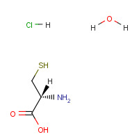 L-Cysteine hydrochloride monohydrate chemical structure L-Cysteine hydrochloride monohydrate (CAS: 7048-04-6) - Chemical Structure and Molecular Formula