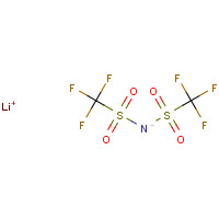 Lithium bis(trifluoromethanesulphonyl)imide (CAS: 90076-65-6) - Chemical Structure and Molecular Formula 