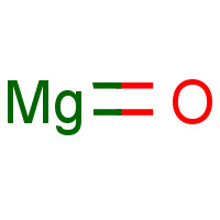 Magnesium oxide (CAS: 1309-48-4) - Chemical Structure and Molecular Formula 