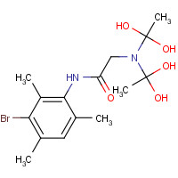 (3-BROMO-2,4,6-TRIMETHYLPHENYLCARBAMOYL)METHYLIMINODIACETIC ACID (CAS: 78266-06-5) - Chemical Structure and Molecular Formula 