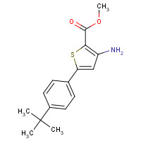 METHYL 3-AMINO-5-[4-(TERT-BUTYL)PHENYL]THIOPHENE-2-CARBOXYLATE (CAS: 175201-46-4) - Chemical Structure and Molecular Formula 