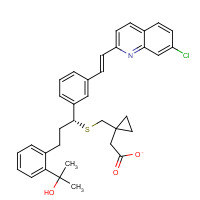 Montelukast sodium (CAS: 151767-02-1) - Chemical Structure and Molecular Formula 