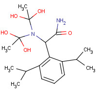 N-(2,6-DIISOPROPYLPHENYL-CARBAMOYLMETHYL)IMINODIACETIC ACID (CAS: 65717-97-7) - Chemical Structure and Molecular Formula 