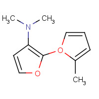 N,N-DIMETHYL-5-METHYLFURFURYLAMINE (CAS: 14496-35-6) - Chemical Structure and Molecular Formula 