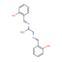 N,N'-BIS(SALICYLIDENE)-1,2-PROPANEDIAMINE (CAS: 94-91-7) - Chemical Structure and Molecular Formula 