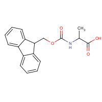 FMOC-Ala-OH (CAS: 35661-39-3) - Chemical Structure and Molecular Formula 