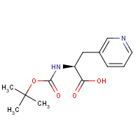 Boc-3-(3-pyridyl)-L-alanine (CAS: 117142-26-4) - Chemical Structure and Molecular Formula 