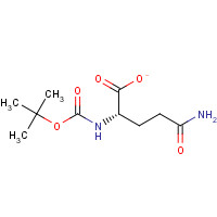 N-(tert-Butoxycarbonyl)-L-glutamine (CAS: 13726-85-7) - Chemical Structure and Molecular Formula 