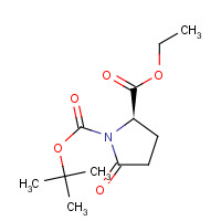 1-BOC-D-PYROGLUTAMIC ACID ETHYL ESTER (CAS: 144978-35-8) - Chemical Structure and Molecular Formula 