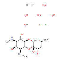Spectinomycin dihydrochloride pentahydrate (CAS: 22189-32-8) - Chemical Structure and Molecular Formula 