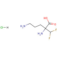 Eflornithine hydrochloride (CAS: 68278-23-9) - Chemical Structure and Molecular Formula 
