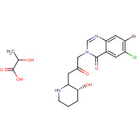 HALOFUGINONE LACTATE (CAS: 82186-71-8) - Chemical Structure and Molecular Formula 