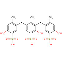 Dihydroxydimethyldiphenylmethanedisulphonic acid polymer (CAS: 101418-00-2) - Chemical Structure and Molecular Formula 